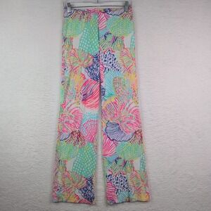 Lilly Pulitzer Georgia May Palazzo Pants Women's XS Multi Color Roar Of The Seas